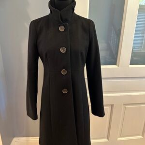 J.Crew Black High Collar Pea Coat size 4